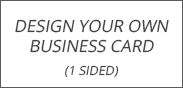 1 - Sided Horizontal Business Card