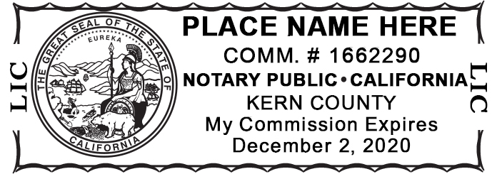 California Notary Stamp