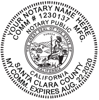 NP-02-CA - California Round Notary Stamp