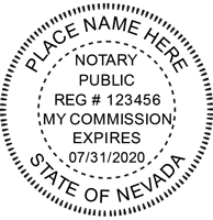 NP-01-NV - Nevada Round Notary Stamp