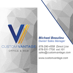 BC-01-2SIDE-V - 2 - Sided Vertical Business Card Layout